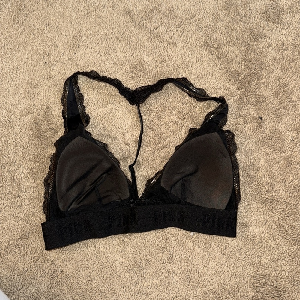 Victorias Secret PINK - Black Bralette Lace - Size S - Picture 2 of 2